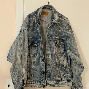 Vintage Acid Wash Jean Levi Jacket (Size Large)